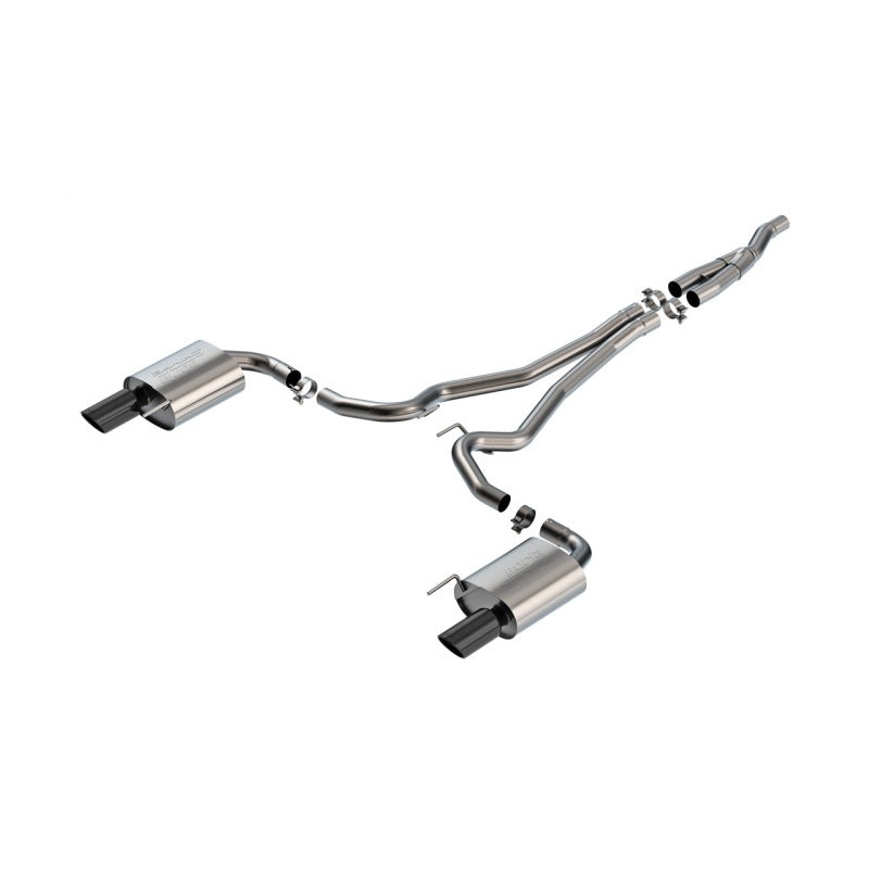 Borla 2024 Ford Mustang 2.3L Ecoboost 2.50 S-TYPE Black Chrome Catback Exhaust – Non-Active