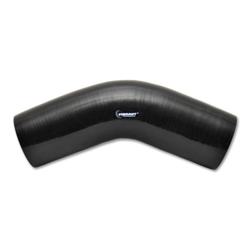 Vibrant 45 Degree Silicone Elbow 3.125in ID x 4.50in Leg Length – Black