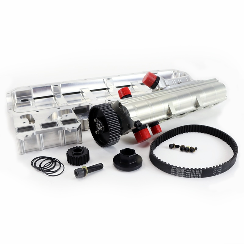 7 Stage Dry Sump System, Rear Acc., Side Man, 1.400″- Polished finish- -20AN inlet and outlet – Polished finish will only be on the top tank, lower tank will have a raw finish