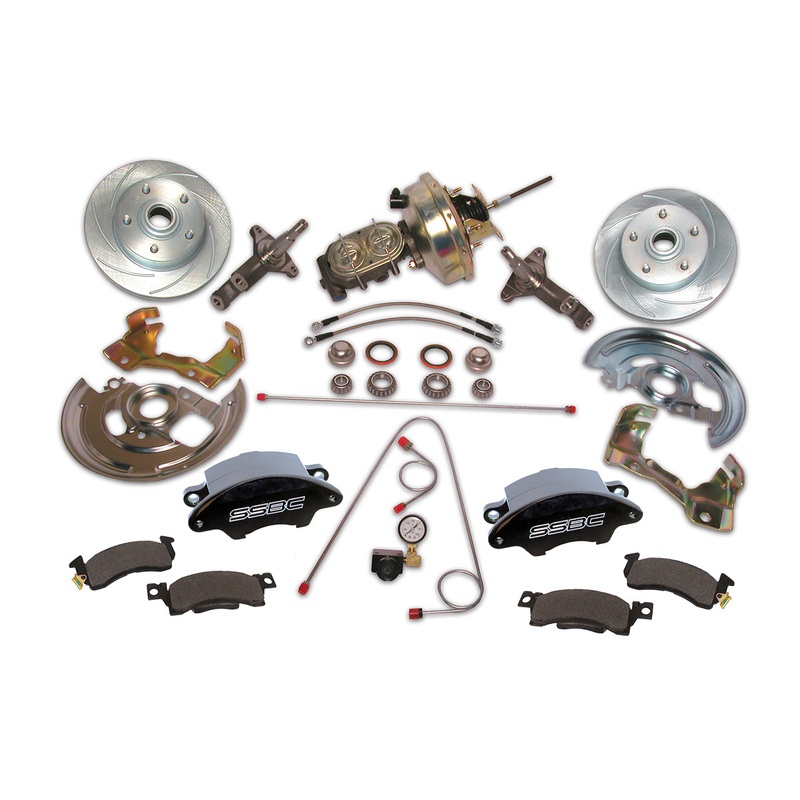 American Made Super Twin HD 2-Piston Billet Aluminum Front Drum to Disc Brake Conversion Kit W/Rotors. Black A123-1ABK