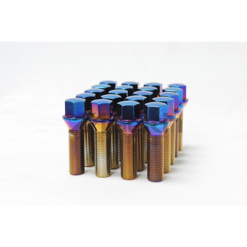 Mevius Lug Bolts 12×1.50 Cone Seat Blue Neon (20 Piece)