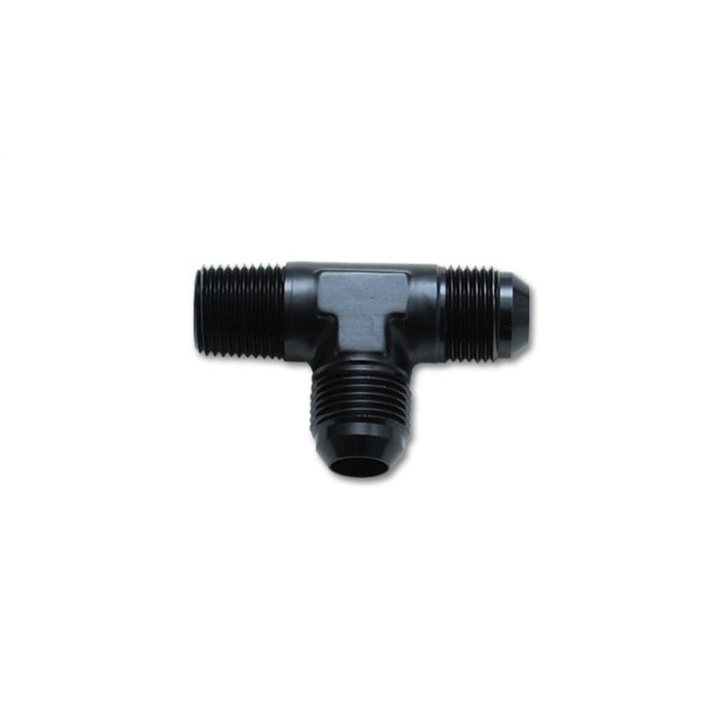 Vibrant -6AN x 1/4in NPT Flare to Pipe On Run Tee Adapter Fitting – Aluminum
