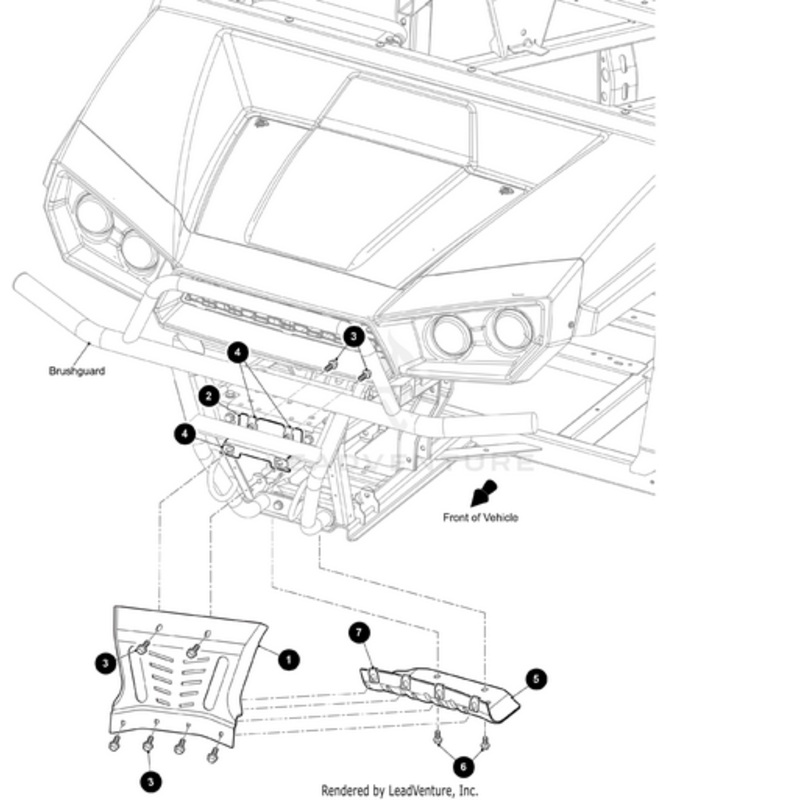Frame Shield Front Upper Black Text by Arctic Cat