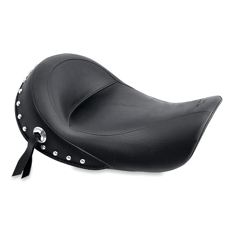 Mustang 06-17 Harley Dyna Standard Touring Solo Seat w/Studs – Black