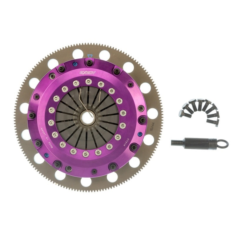 Exedy 96-16 Ford Mustang V8 4.6L/5.0L Hyper Twin Cerametallic Clutch Sprung Disc Push Type Cover