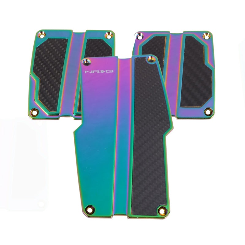 NRG Brushed Aluminum Sport Pedal M/T – Neochrome w/Black Carbon