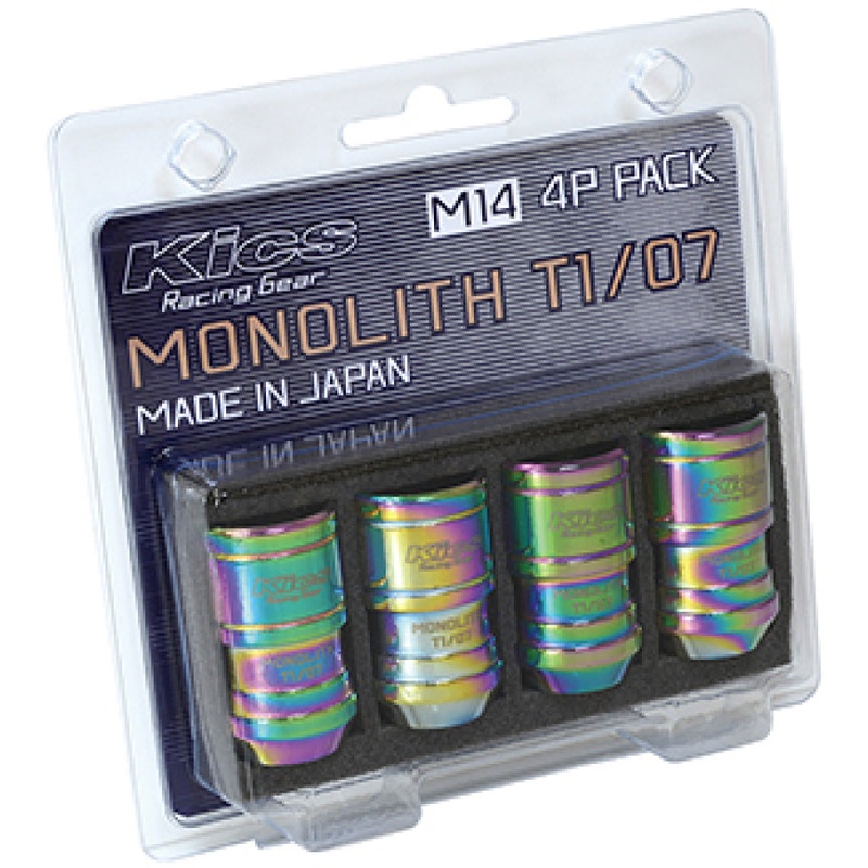 Project Kics 14 x 1.5 Neochrome T1/07 Monolith Lug Nuts – 4 Pcs