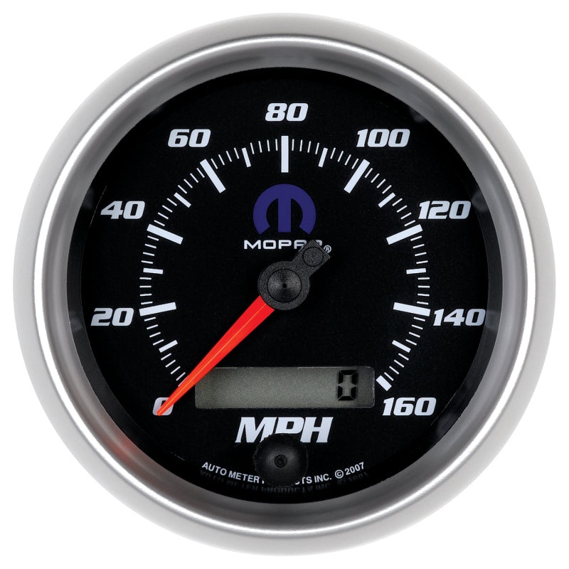 Autometer Mopar 3-3/8in 160 MPH Electric Programmable Speedometer Gauge – Black