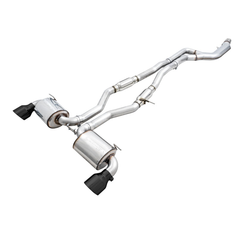 AWE 2020 Toyota Supra A90 Resonated Touring Edition Exhaust – 5in Diamond Black Tips