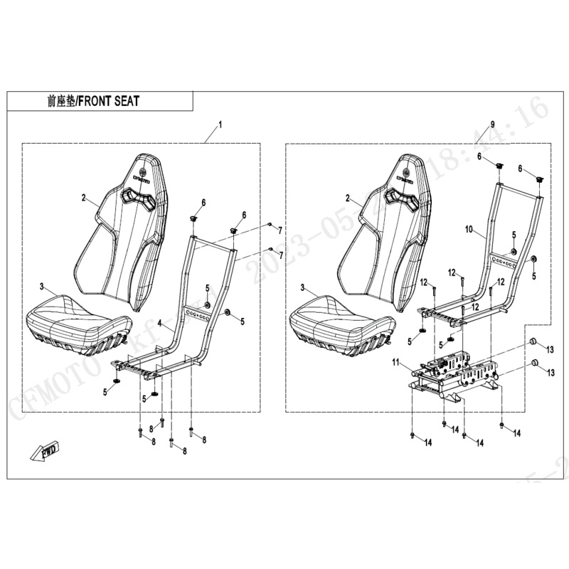 Roller Track Assembly by CF Moto