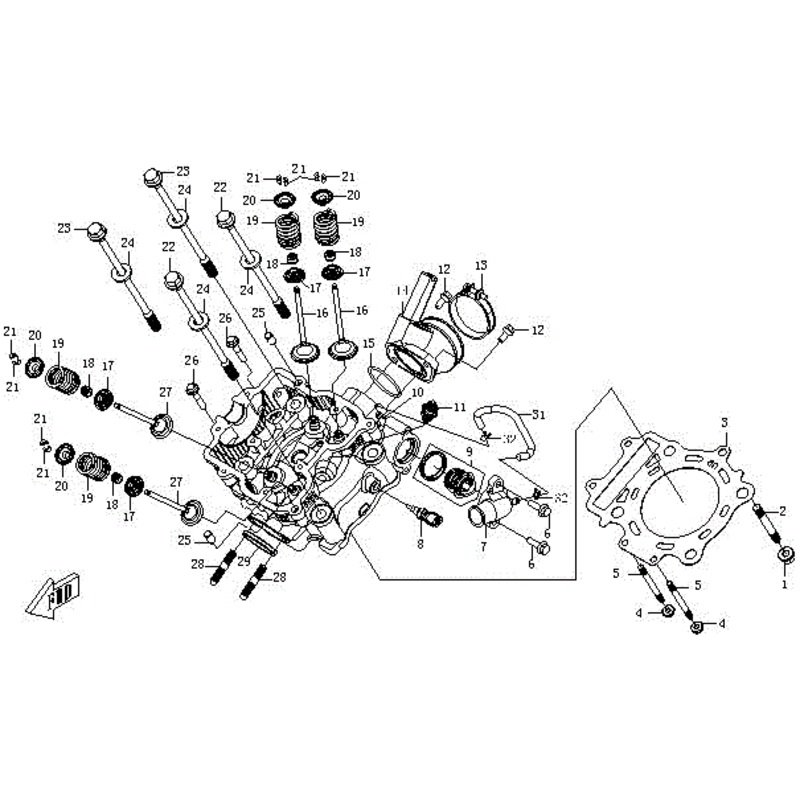 Water Outlet Joint Cylinder Head by CF Moto