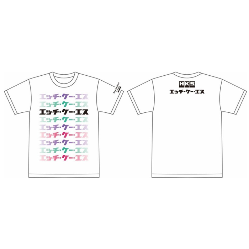HKS T-SHIRT KATAKANA WHITE 3L