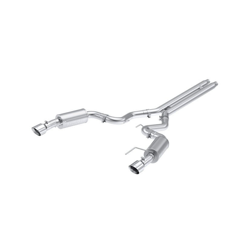 MBRP [2024 Mustang GT] S650, 5.0  Aluminized Steel 3in Cat-Back Dual Split Rear – Street | S7251AL