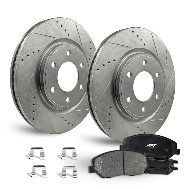 APF Front Brake Kit Rotors and Pads for Chevrolet Astro 2003-2005
