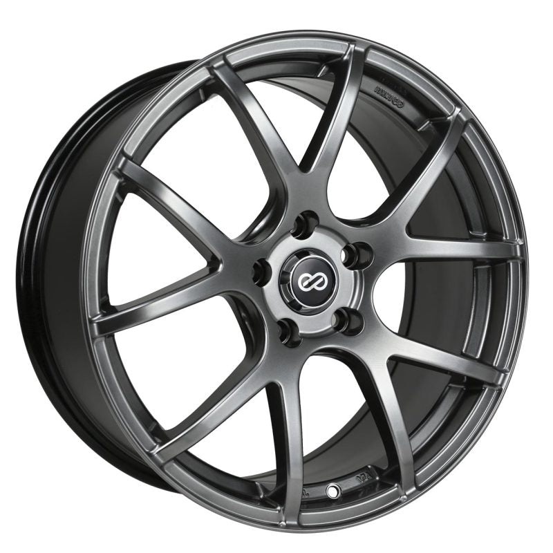 Enkei M52 17×7.5 38mm Offset 5×108 Bolt Pattern 72.6mm Bore Dia Hyper Black Wheel