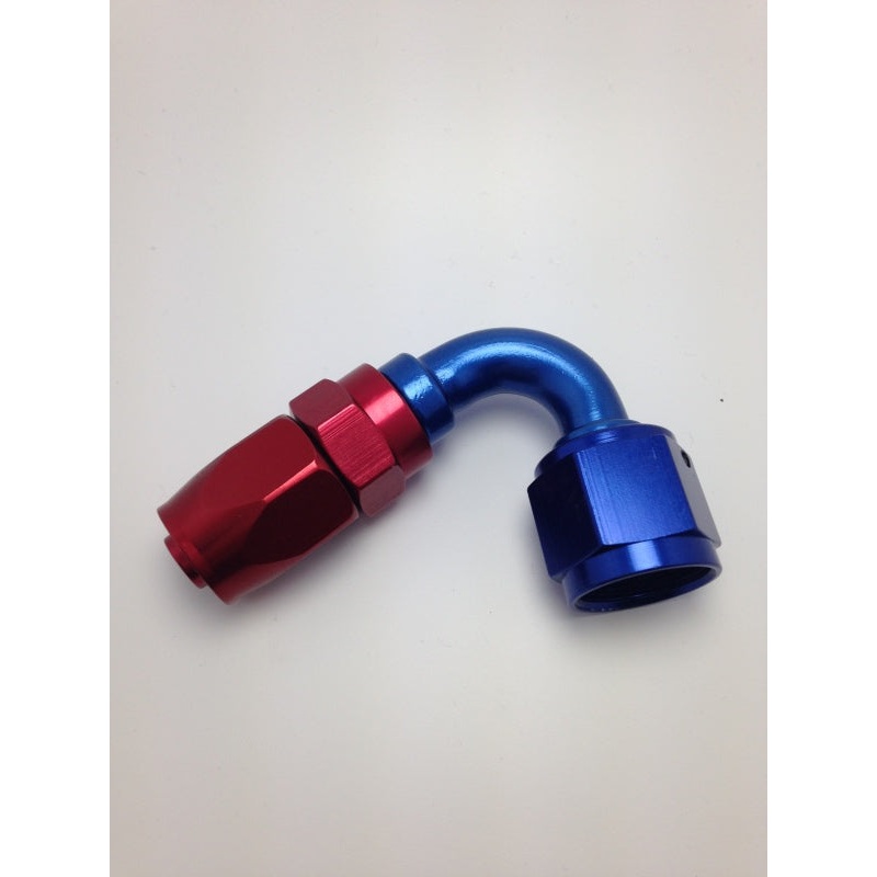 Fragola -12AN Fem x -16AN Hose 120 Degree Expanding Hose End – Blue/Red