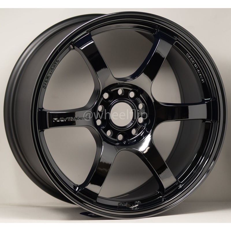 Gram Lights 57DR 18×10.5 +12 5×114.3 Dark Blue Chrome