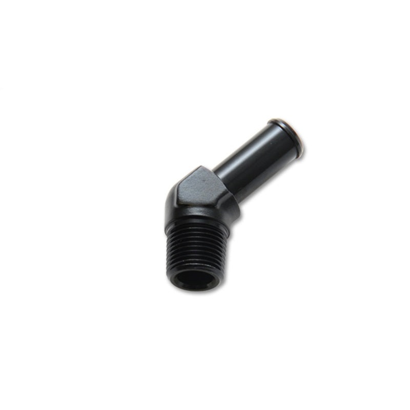 Vibrant 1/8 NPT to 1/4in Barb Straight Fitting 45 Deg Adapter – Aluminum