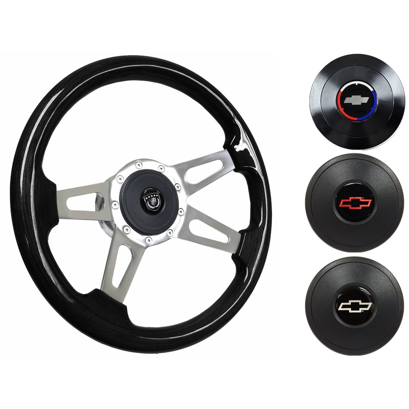 1969-87 El Camino Steering Wheel Kit | Black Ash Wood | ST3079