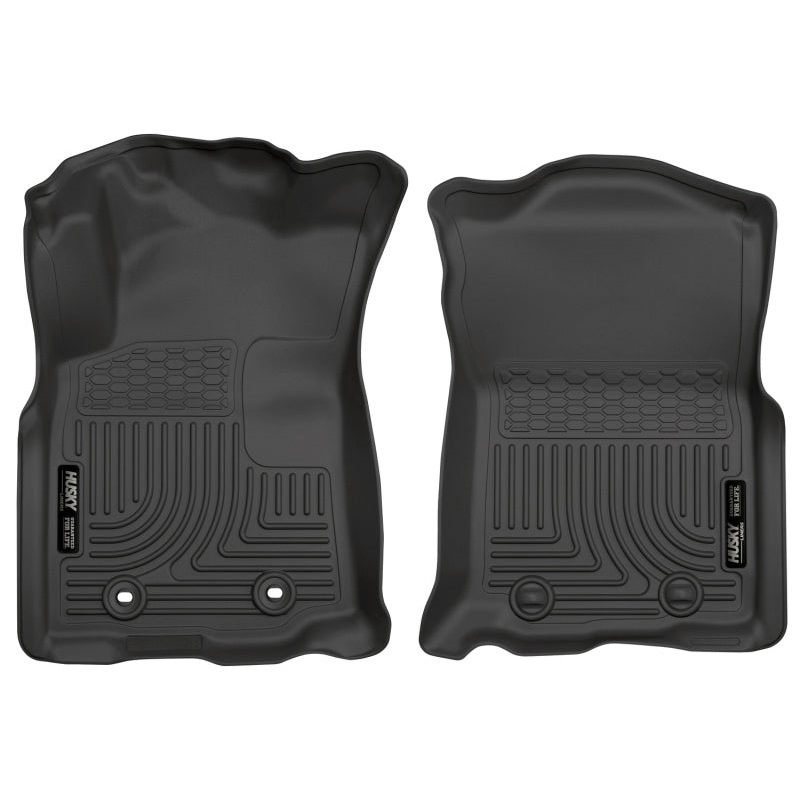 Husky Liners 2016 Toyota Tacoma w/ Manual Trans WeatherBeater Front Black Floor Liners