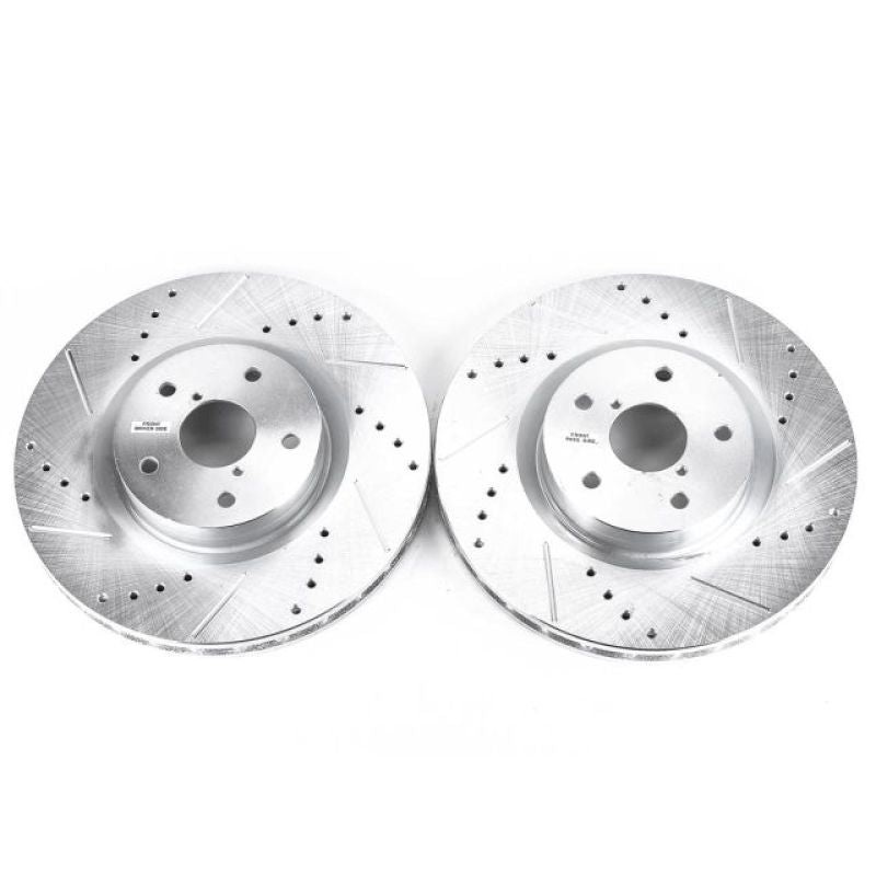 Power Stop 05-14 Subaru Impreza Front Evolution Drilled & Slotted Rotors – Pair | JBR1117XPR