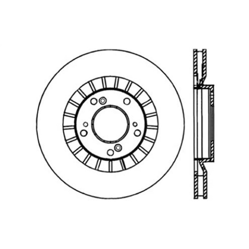 StopTech 00-09 Honda S2000 Front Drilled Right Rotor