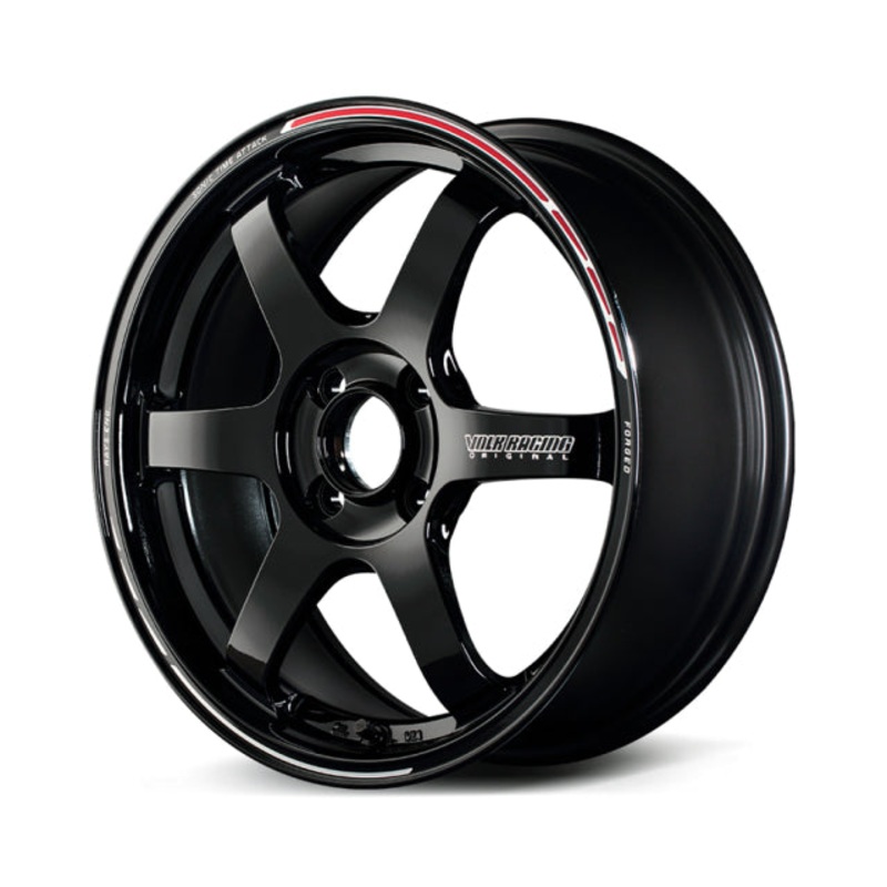 Volk Racing TE37 Sonic Time Attack Wheel  – 16×7.5 +34 | 4×100 |  Black / REDOT