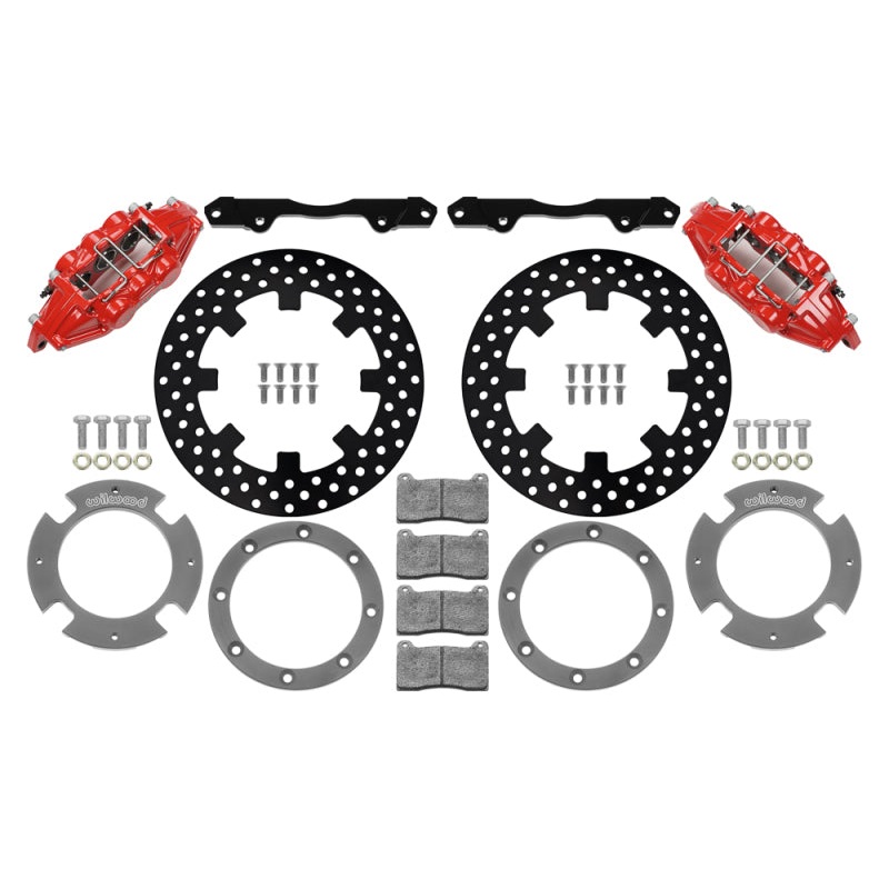 Wilwood 17-21 Can-Am X3RS Red 6-Piston Front Kit 11.25in – Drilled Rotors