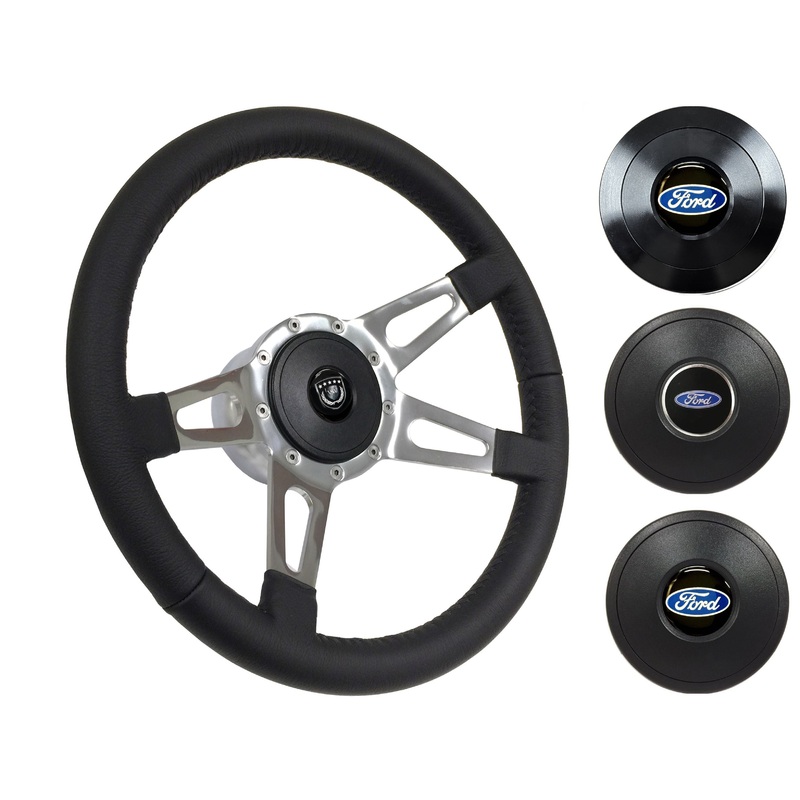 1961-65 Ford Truck Steering Wheel Kit | Black Leather | ST3070