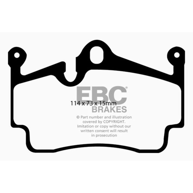 EBC 04-08 Porsche Boxster (Cast Iron Rotors only) 2.7 Yellowstuff Rear Brake Pads
