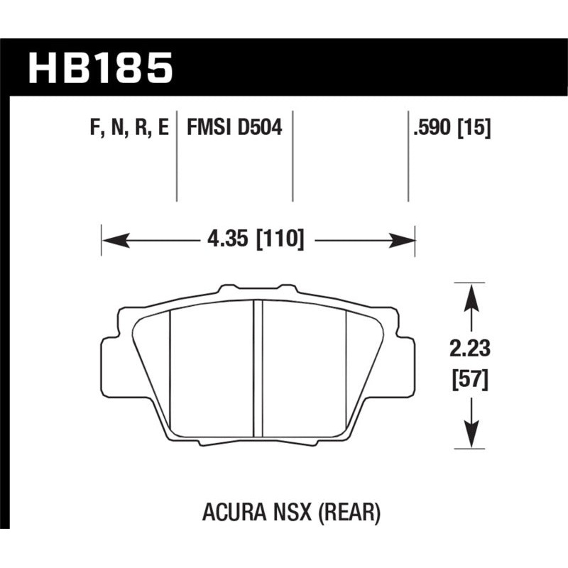 Hawk HPS 5.0 Street Brake Pads – Rear