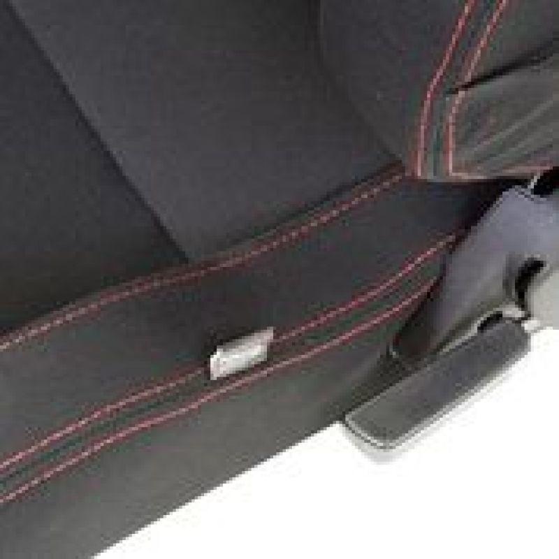 NRG Sport Seats – Type-R Cloth w/NRG Logo – Black w/Red Stitch (RSC-200L/R)