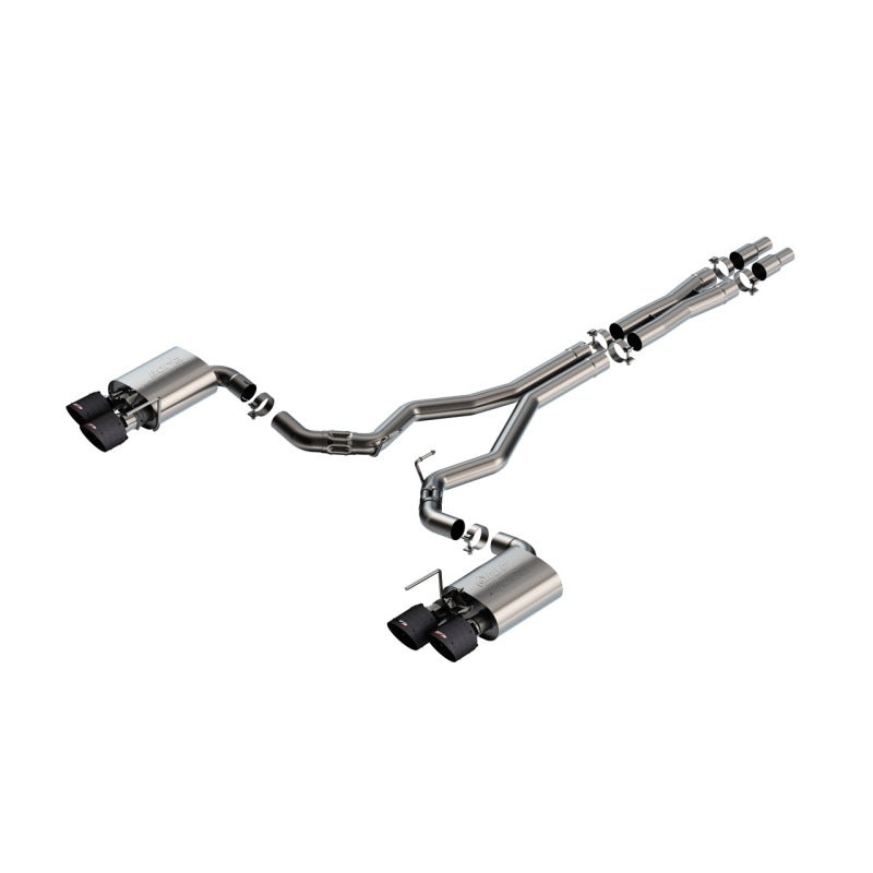 Borla 2024 Ford Mustang Dark Horse 5.0L V8 w/Active Exhaust ATAK Cat-Back Exhaust System – CF Tips