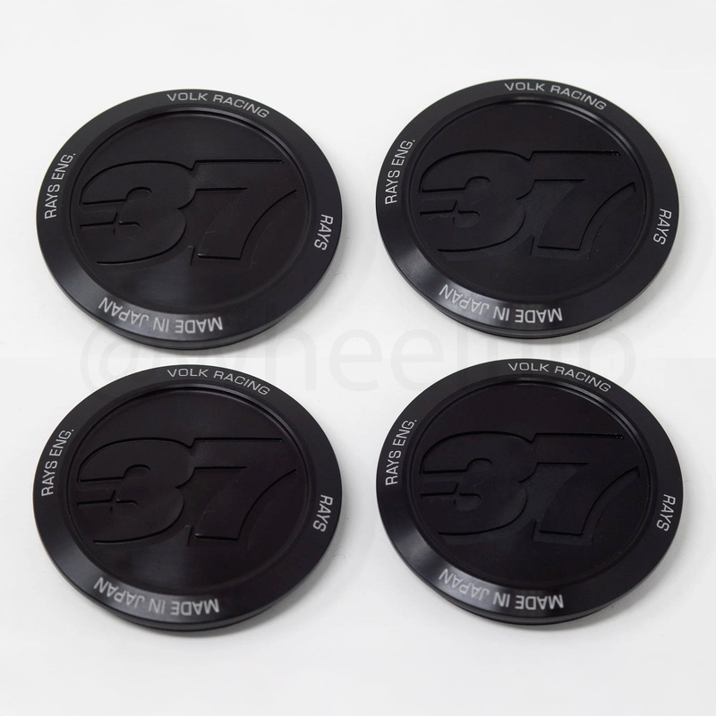 Volk Racing #37 Center Cap – Almite Black (SET)