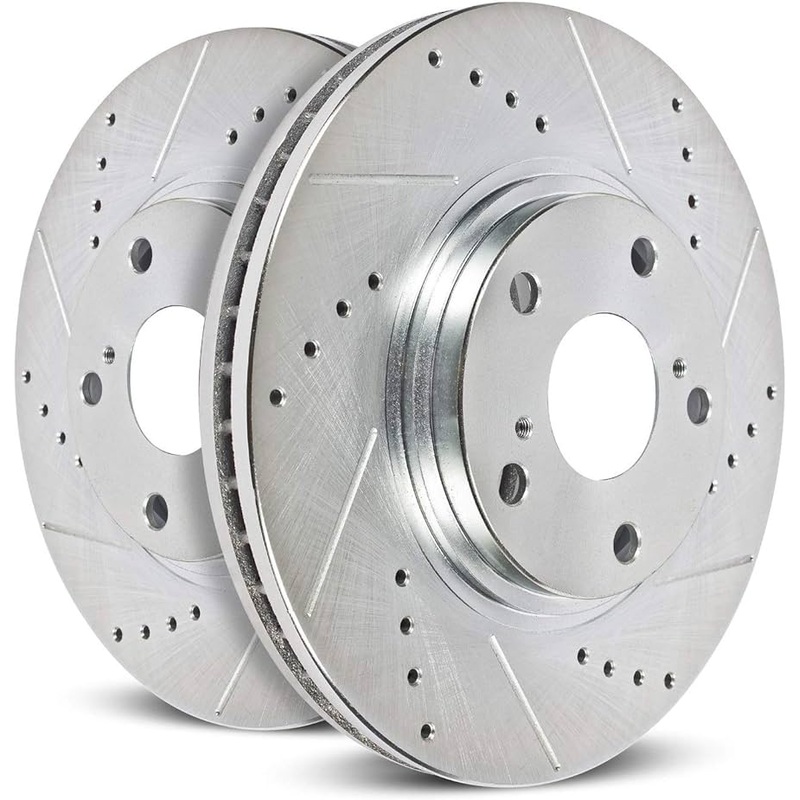 Power Stop 17-20 Ford F-550 Super Duty Front Drilled & Slotted Rotor – Pair