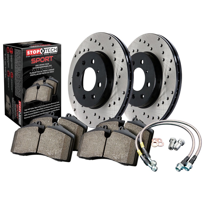 StopTech Drilled Sport Brake Kit (Rear) – 2000-2005 Honda S2000 (AP1/AP2)