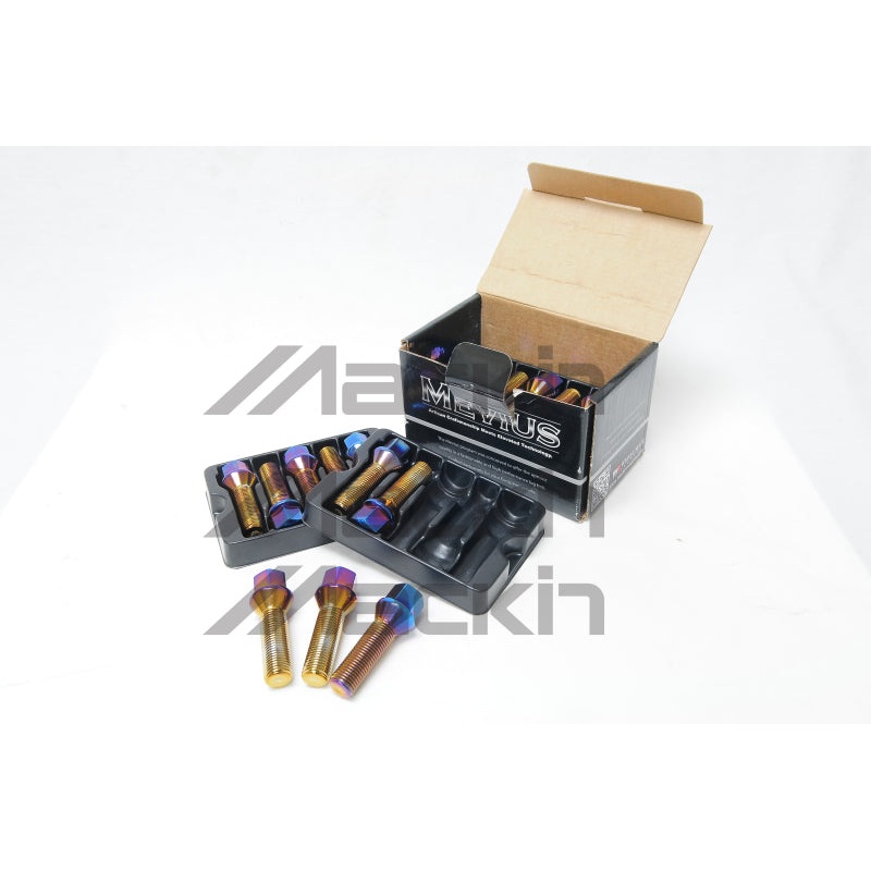 Wheel Mate Mevius Lug Bolt Set of 20 – Black 14×1.25 27mm Cone 60 DEG TAP