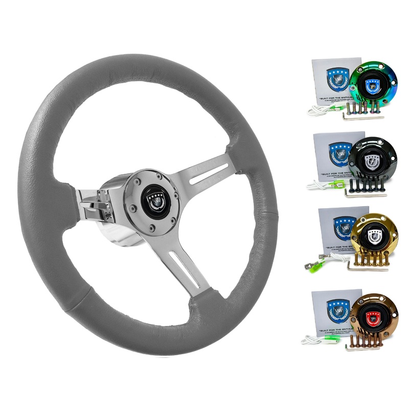 1997-03 Audi A8 Steering Wheel Kit | Grey Leather | ST3012GRY