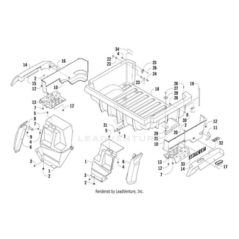 Lower Fender Support Bracket-Black by Arctic Cat