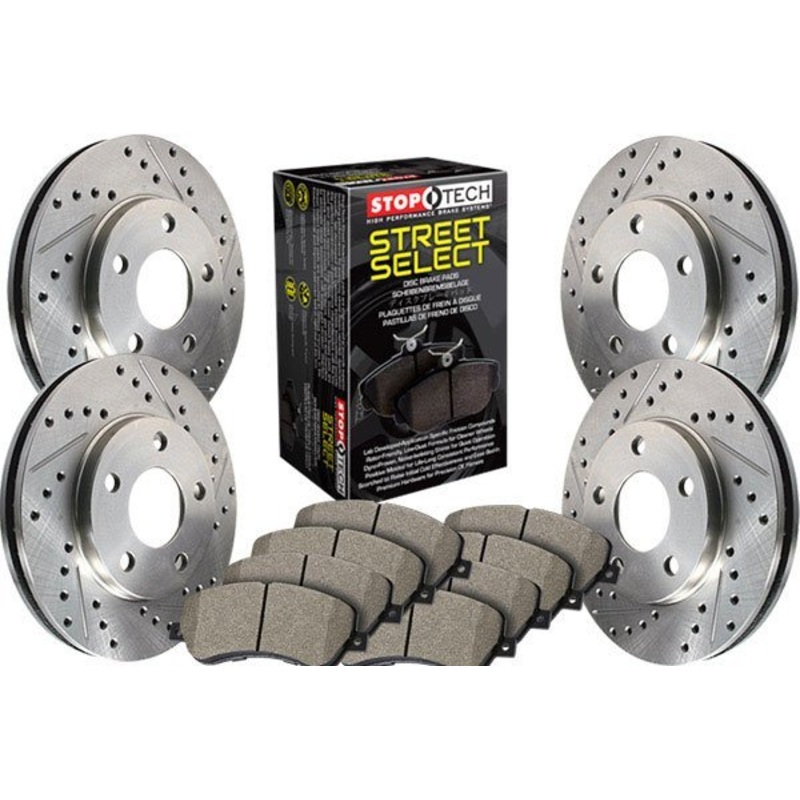 StopTech 92-96 BMW 3 Series (E36) 4 Wheel Slotted Sport Brake Kit