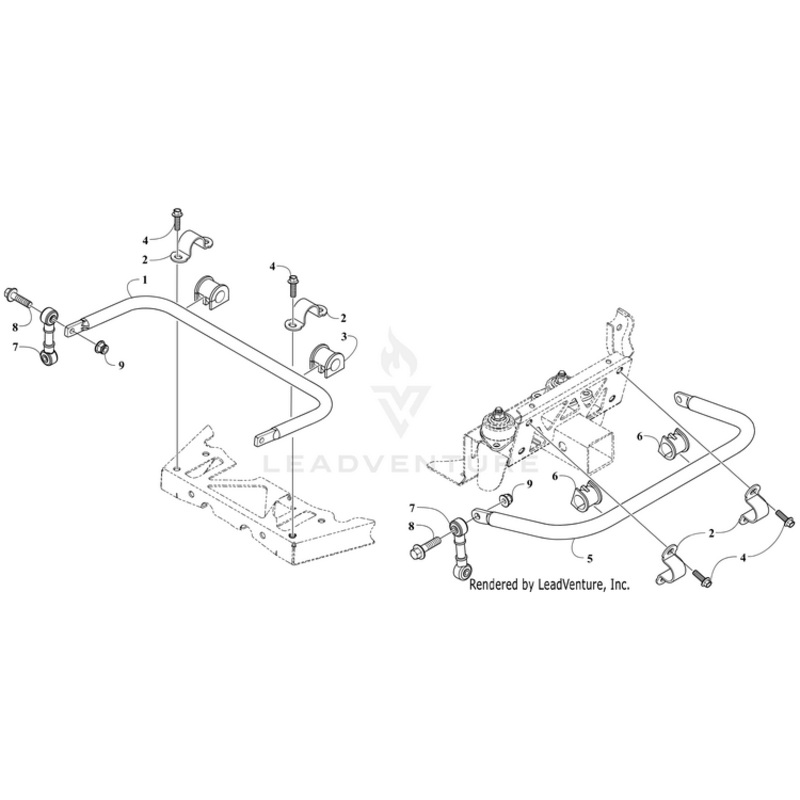 Swaybar,Front-Ptd Black By Arctic Cat