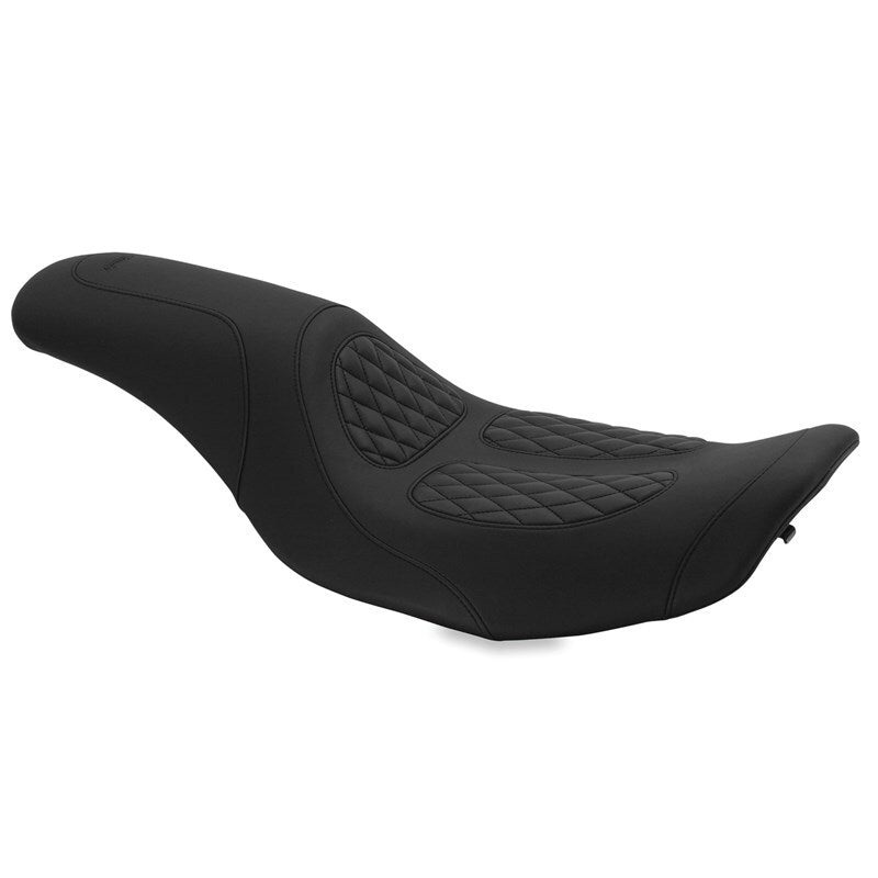 Mustang 97-07 Harley Rd King,06-07 Str Glide,00-01 Screamin Eagle 1PC Seat w/Diamond Stitch – Black