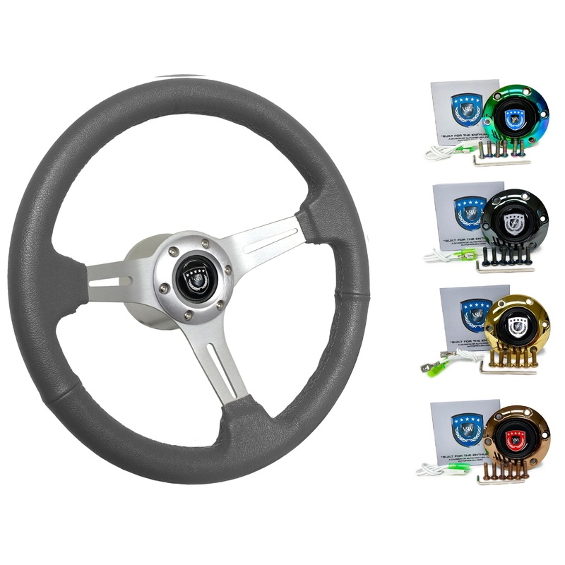 2000+ Porsche Cayman Steering Wheel Kit | Grey Leather | ST3014GRY