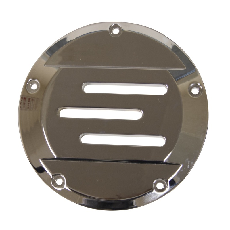 Cover Kit, Derby Vented Chrome Billet