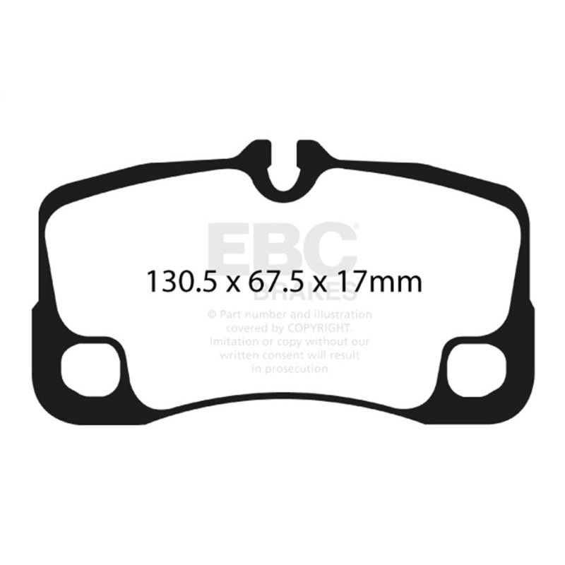 EBC 09-12 Porsche 911 (997) (Cast Iron Rotor only) 3.6 Carrera 2 Yellowstuff Rear Brake Pads