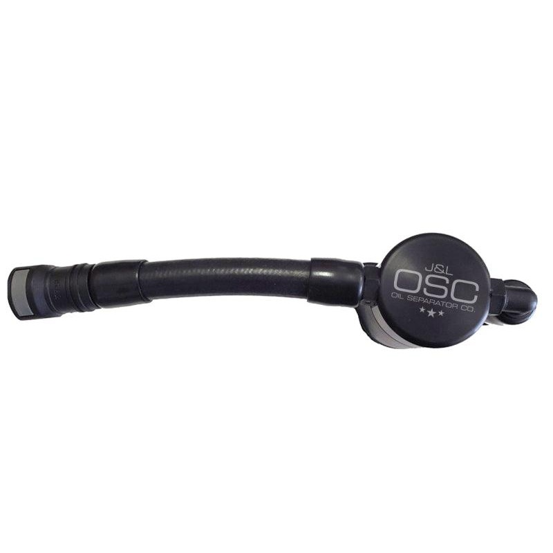 J&L 05-10 Ford Mustang GT Driver Side Oil Separator 3.0 V2 – Black Anodized