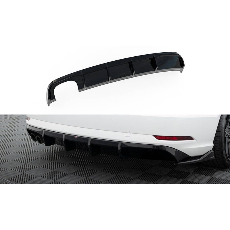 Maxton Design Rear Valance – Audi A3 Sedan 8V Facelift (Version With Dual Exhaust Tips On One Side)
