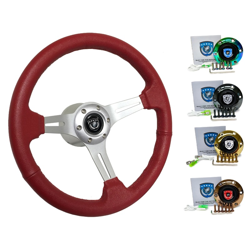 Mazda Miata Steering Wheel Kit | Red Leather | ST3014RED