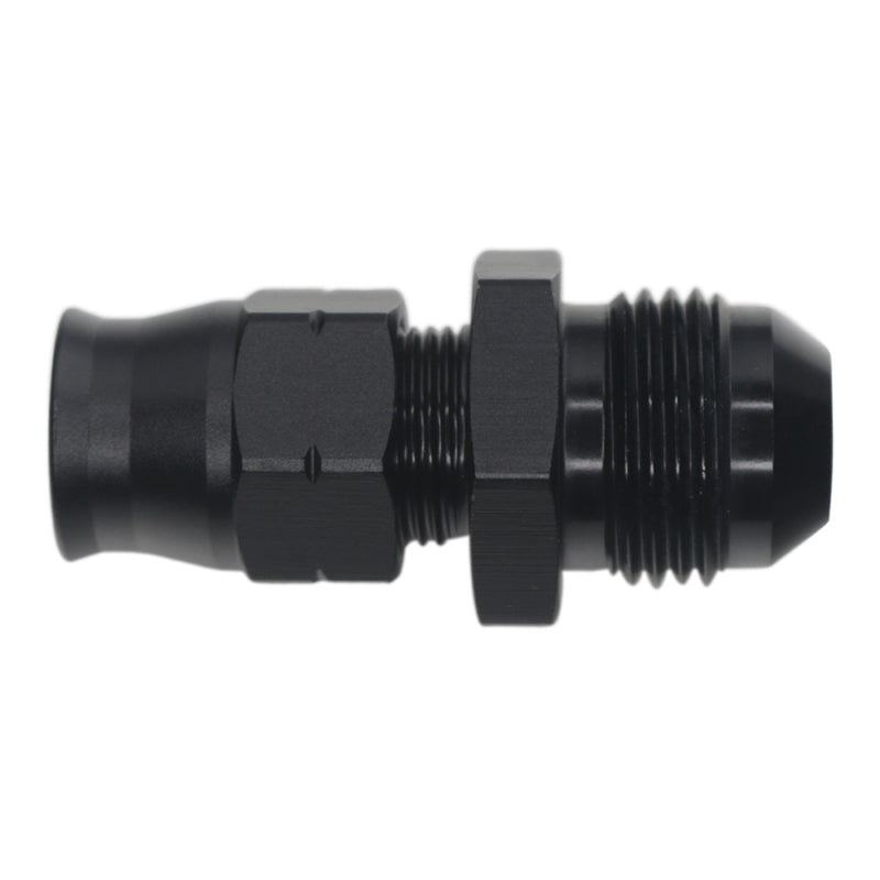 DeatschWerks 8AN Male Flare to 3/8in Hardline Compression Adapter – Anodized Matte Black