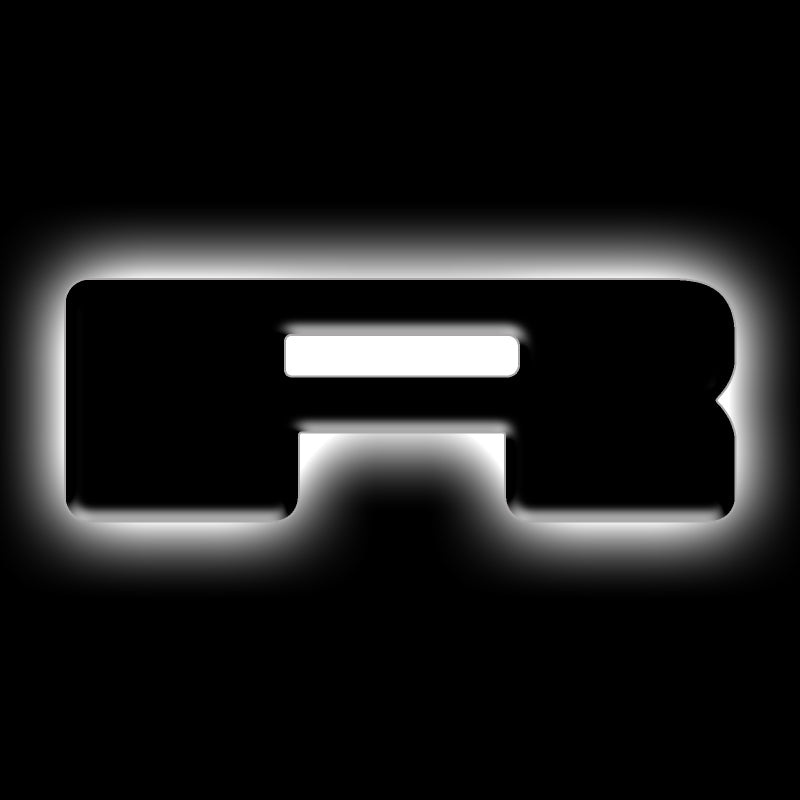 ORACLE Lighting Universal Illuminated LED Letter Badges – Matte Blk Surface Finish – R